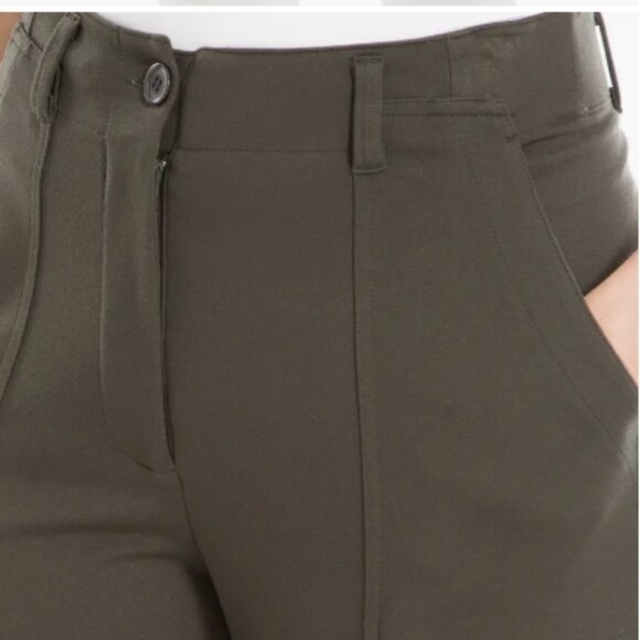 MAX STUDIO Ponte Mid Waist Full Length Wide Leg Trousers Pants - Picture 3 of 11